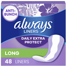 Always Liners, Anti-Bunch Xtra Protection, Long