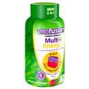 Vitafusion Multi + Energy, 2-In-1, Gummies, Raspberry + Black Tea Flavor