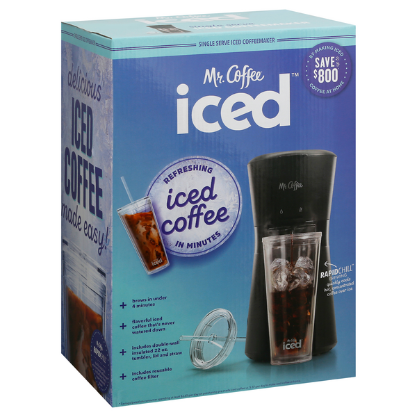 NEW! Mr. Coffee Iced Coffee Maker with Reusable Tumbler and Coffee Filter  -Gray