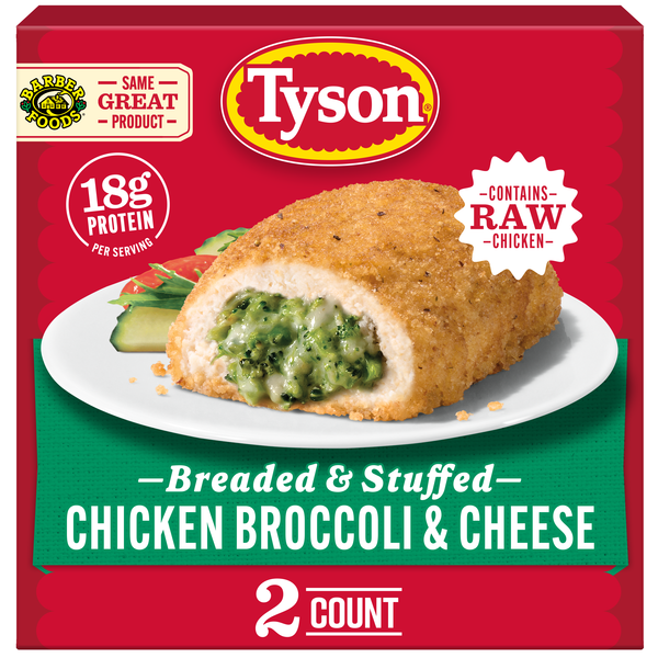 Tyson Frozen Stuffed Chicken Breasts Broccoli Cheese, 2 Count | Hy