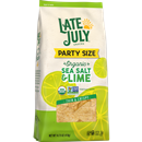 Late July Tortilla Chips, Organic, Sea Salt & Lime, Party Size