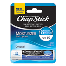 ChapStick Lip Moisturizer and Skin Protectant Lip Balm Tube, Sunscreen, SPF 15