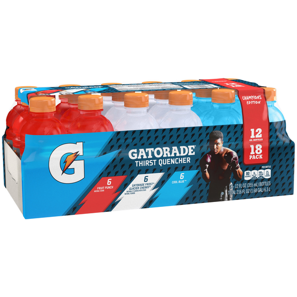 Gatorade Thirst Quencher, Fruit Punch/Glacier Cherry/Cool Blue, 18