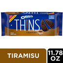 Oreo Thins Tiramisu Creme Chocolate Sandwich Cookies, Family Size, 11.78 Oz