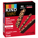KIND Thins, Dark Chocolate Cherry Cashew, 10-0.74 oz