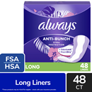 Always Liners, Anti-Bunch Xtra Protection, Long