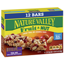 Nature Valley Fruit & Nut Trail Mix Granola Bars, Chewy, Value Pack 12-1.2 oz Bars