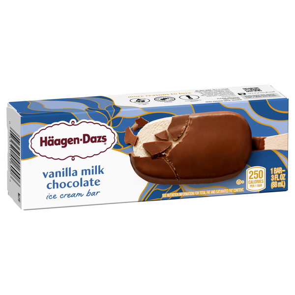 Haagen-Dazs Vanilla Milk Chocolate Ice Cream Bar | Hy-Vee Aisles