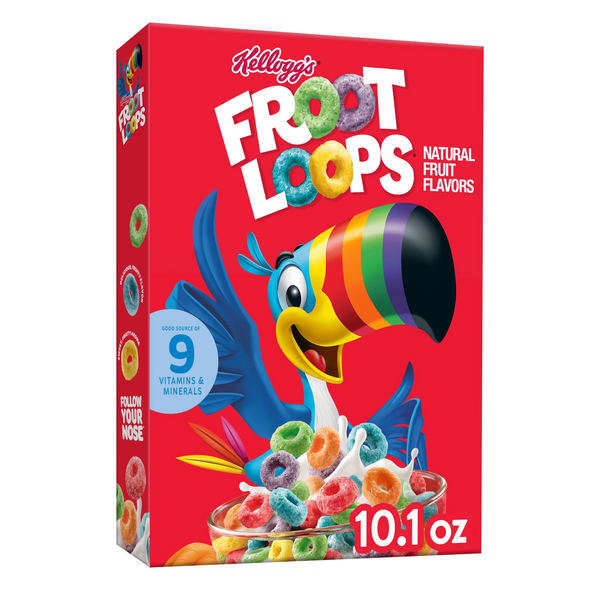 Kellogg's Froot Loops Breakfast Cereal, Fruit Flavored, 8.7 Oz
