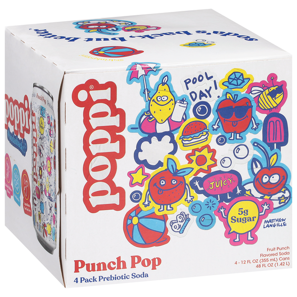 Poppi Punch Pop Prebiotic Soda, 4 Pk | Hy-Vee Aisles Online