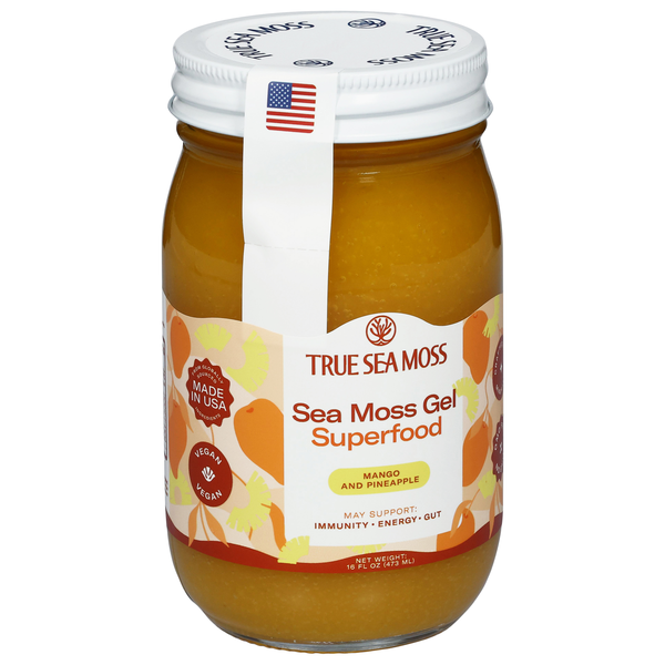 True Sea Moss Mango and Pineapple Sea Moss Gel Superfood 16 fl oz