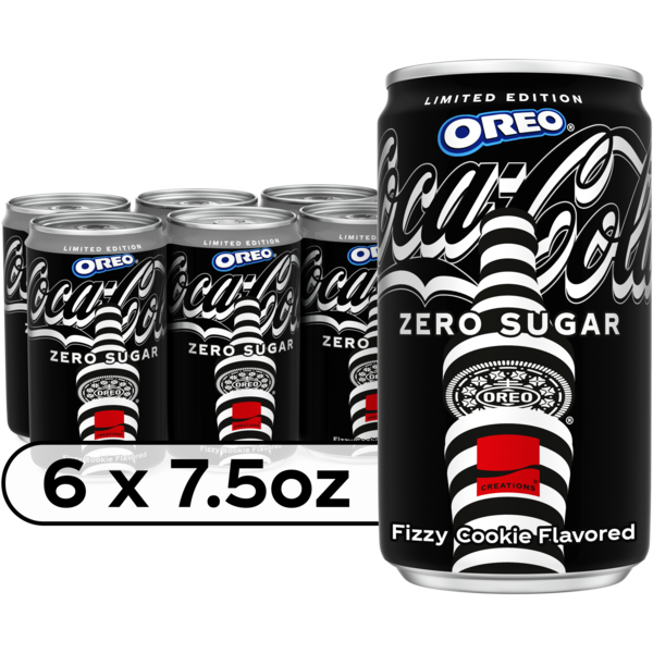 Coca-Cola Soda, Oreo Fizzy Cookie Flavored, Zero Sugar 6Pk | Hy