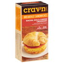 Crav'N Flavor Breakfast Bacon, Egg & Cheese Croissant Sandwiches