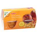 Hy-Vee Diced Yellow Cling Peaches in 100% Juice 4 - 4 oz Bowls