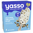 Yasso Chocolate Chip Cookie Dough Frozen Greek Yogurt Bars 4-3.5 Fl Oz