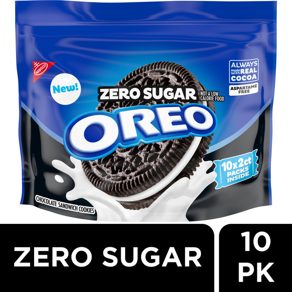 OREO Zero Sugar Chocolate Sandwich Cookies, 10 Snack Packs (2