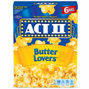 Act II Butter Lovers Microwave Popcorn 6-2.75 Oz