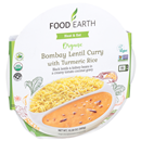 Food Earth Bombay Lentil Curry, With Turmeric Rice, Organic