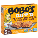 Bobo's  Dipp'D Oat Bars, Peanut Butter + Dark Chocolate 5ct-1oz