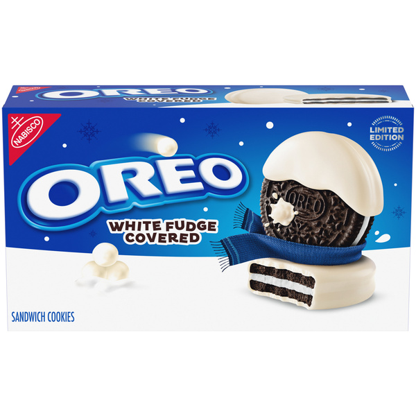Nabisco Oreo White Fudge Covered Chocolate Sandwich Cookies | Hy
