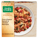 Healthy Choice Café Steamers Four Cheese Ravioli & Chicken Marinara Frozen Meal