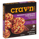 Crav'N Flavor Pepperoni & Cheese Mini Pizza Bagels 9Ct
