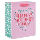 Hallmark 9.6" Medium Mother's Day Gift Bag (Floral Heart On Pink)
