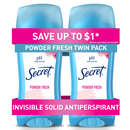 Secret Invisible Solid Powder Fresh Scent Women's Antiperspirant Deodorant 2-2.6 Oz