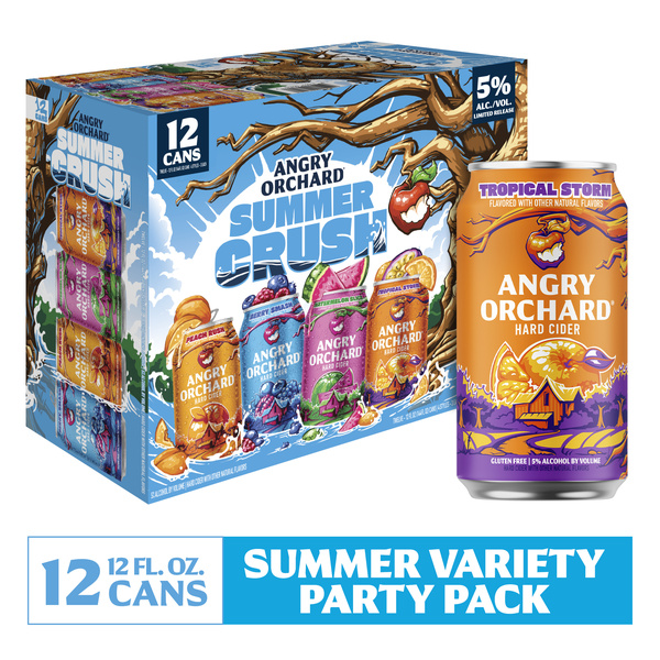 Angry Orchard Hard Cider Summer Crush Variety Pack, Spiked (12 fl