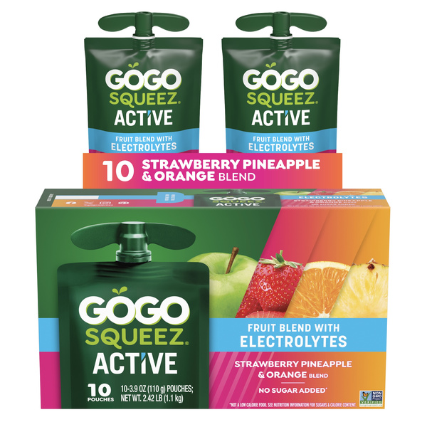 その他 GO GOo GoGo Squeez Active Strawberry Pineapple & Orange Blend Fruit Blend