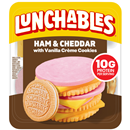 Lunchables Ham & Cheddar Cheese Cracker Stackers Snack Kit with Vanilla Creme Cookies