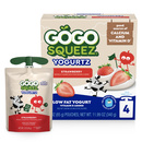 GoGo Squeez Yogurtz Low Fat Yogurt Strawberry 4-3 Oz