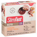 Slimfast Keto Fat Bomb Snack Cup, Stuffed, Chocolate Caramel Pretzel 12-0.7 oz