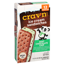 Crav'n Flavor Mint Chocolate Chip Ice Cream Sandwiches, 12-3.5 fl oz