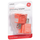 GE Polarized Grounding Adapter Orange