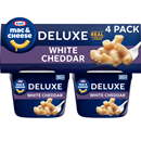 Kraft Deluxe White Cheddar Macaroni & Cheese Dinner Microcups 4Pk