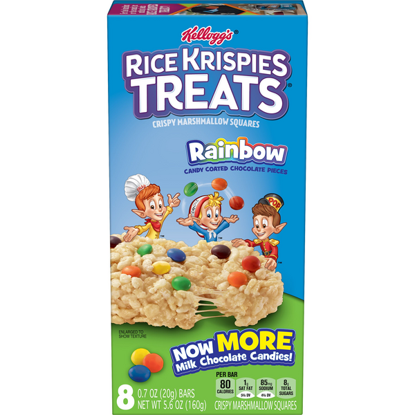 Kelloggs Rice Krispies Crispy Treats, Rainbow  oz Bars | Hy-Vee Aisles  Online Grocery Shopping