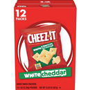 Cheez-It Snack Crackers, Baked, White Cheddar, 12-1.02 oz
