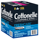 Cottonelle Flushable Wet Wipes Flip-Top Pack 8Pk