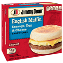 Jimmy Dean Sausage, Egg & Cheese English Muffin Sandwiches 8 ct