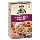 Quaker Instant Oatmeal, Raisin, Date & Walnut 10 Count
