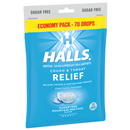 Halls Relief Sugar Free Mountain Menthol Flavor Menthol Cough & Sore Throat Drops