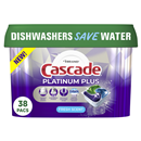 Cascade Platinum Plus Action Pacs Dishwasher Detergent, Fresh, 38Ct
