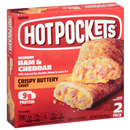 Hot Pockets Frozen Sandwiches Ham & Cheddar 2Pk