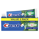 Crest Complete+ Whitening Scope Outlast Toothpaste, Mint, 2-5.4 oz