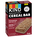 KIND Breakfast Cereal Bar, Cinnamon With Almonds 6-1.55 oz