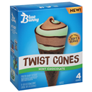 Blue Bunny Twist Cones, Mint Chocolate 4-4.5 fl oz