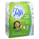 Puffs Plus Lotion Facial Tissues 3-124Ct