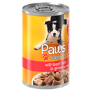 Paws Premium with Beef Cuts in Gravey Dog Food