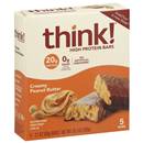 think Creamy Peanut Butter Protein Bars, 5-2.1 oz Bars